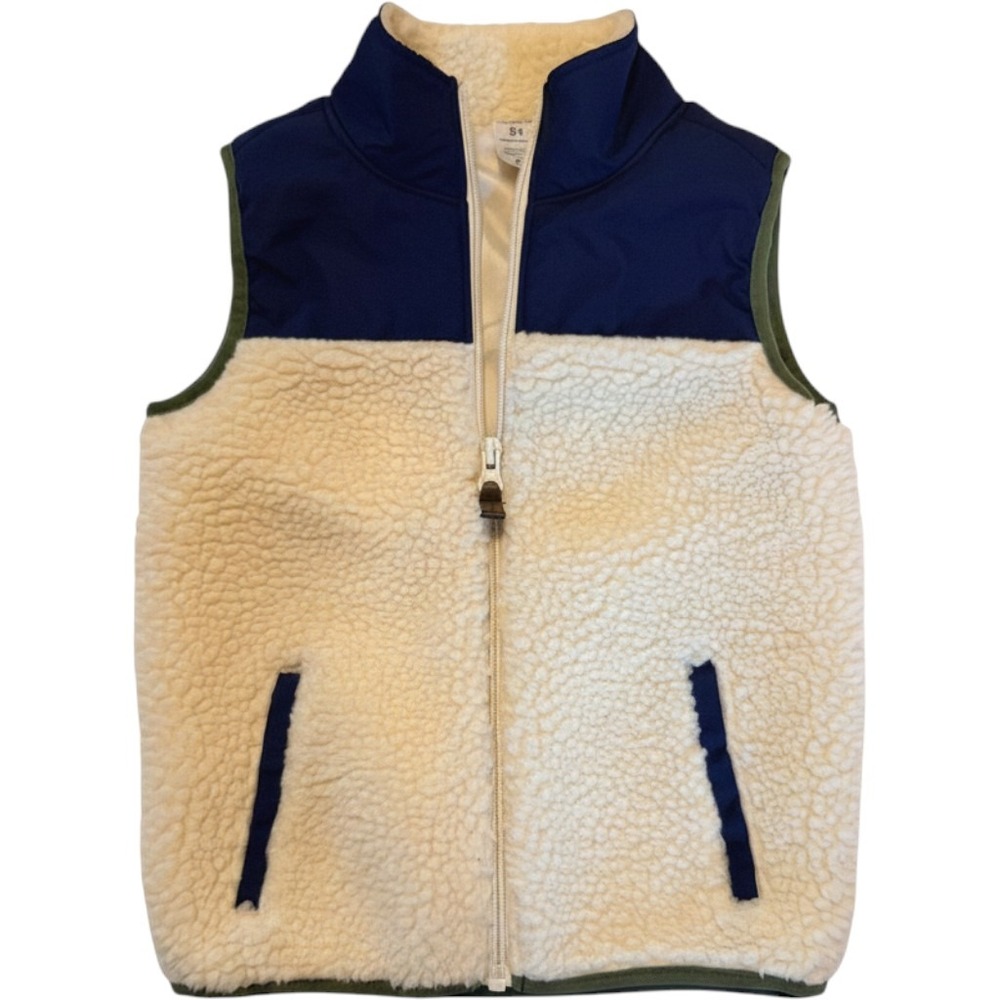 Carters Toddler Sherpa Fleece Full Zip Vest 5T Outdoor Preppy